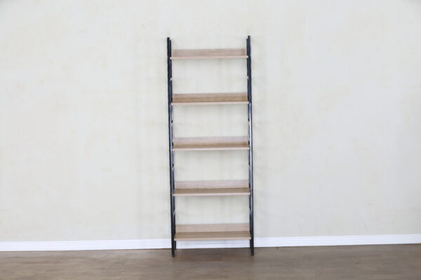 #WM-0105 Oak Metal & Wood 5 Tier Multi-use Shelf - Image 4