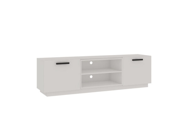 2 Door TV Stand on Wheels - White Finish - Up to a 75" TV - Image 2