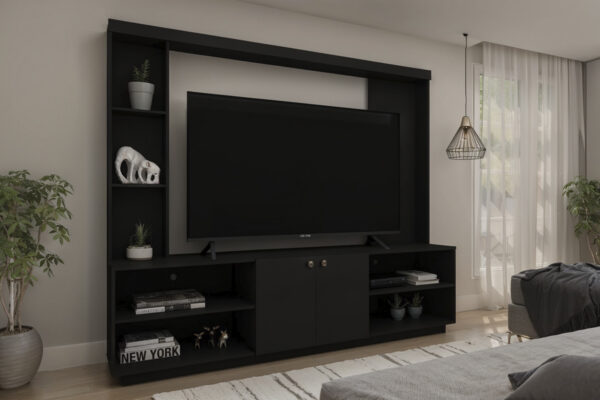 Apolo TV Stand - Black Finish - Up to a 70" TV
