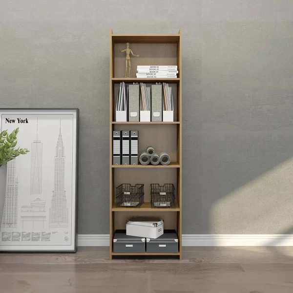 #700 5 Tier Bookcase - Dakar Oak Finish