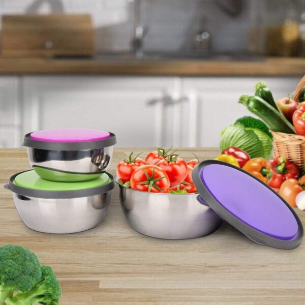 #JT 04-03 Small 3PC Stainless Steel Food Storage Bowls
