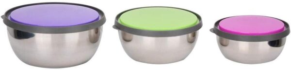 #JT 04-03 Small 3PC Stainless Steel Food Storage Bowls - Image 5