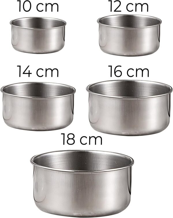 #JT 04-04 Small 5PC Stainless Steel Food Storage Bowls - Image 6