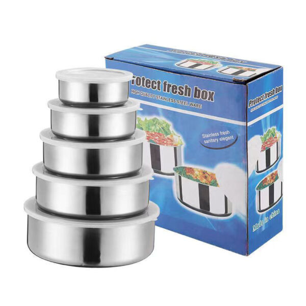 #JT 04-04 Small 5PC Stainless Steel Food Storage Bowls