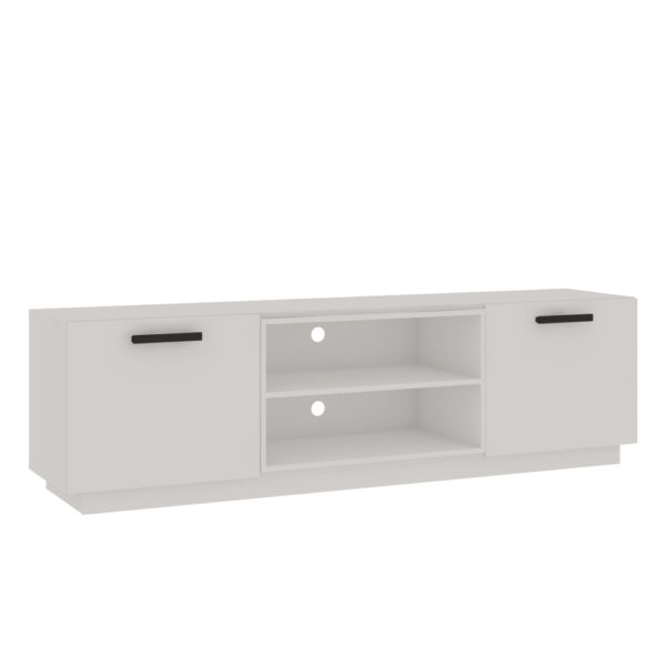 2 Door TV Stand on Wheels - White Finish - Up to a 75" TV