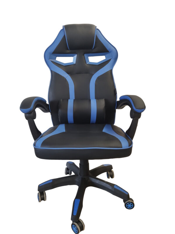 #OC-827 Blue & Black Reclining Leatherette Gaming Chair - Image 2