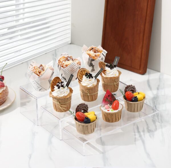 #QW01-71 Clear Acrylic 3PC Display Risers - Image 7