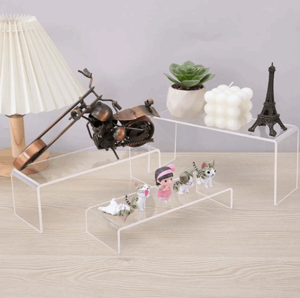 #QW01-71 Clear Acrylic 3PC Display Risers - Image 2