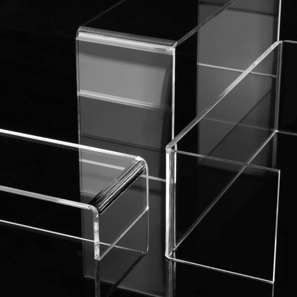 #QW01-71 Clear Acrylic 3PC Display Risers - Image 3