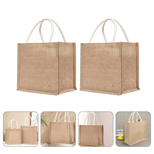 #TG 06-01 Blank Jute Tote Bag - 12PCS