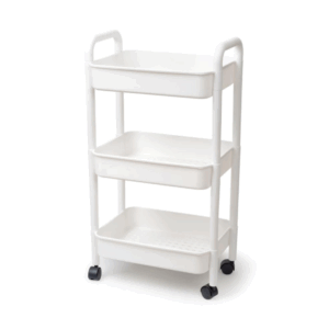 #ZT 06-06 White 3 Tier Plastic Cart