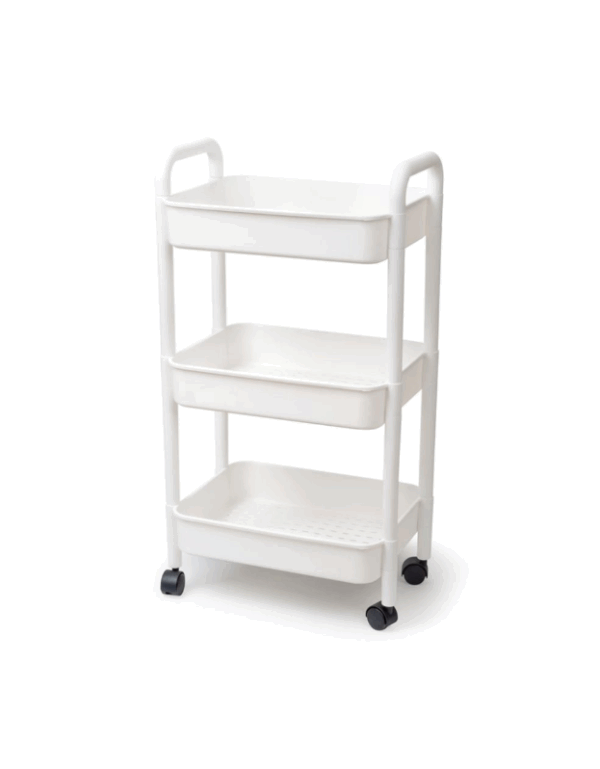 #ZT 06-06 White 3 Tier Plastic Cart