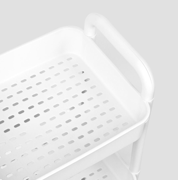#ZT 06-06 White 3 Tier Plastic Cart - Image 5