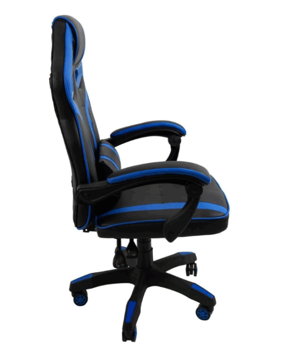 #OC-827 Blue & Black Reclining Leatherette Gaming Chair - Image 6