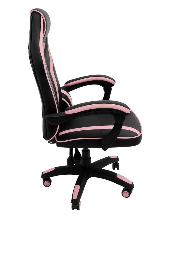 #OC-827 Pink & Black Reclining Leatherette Gaming Chair - Image 3