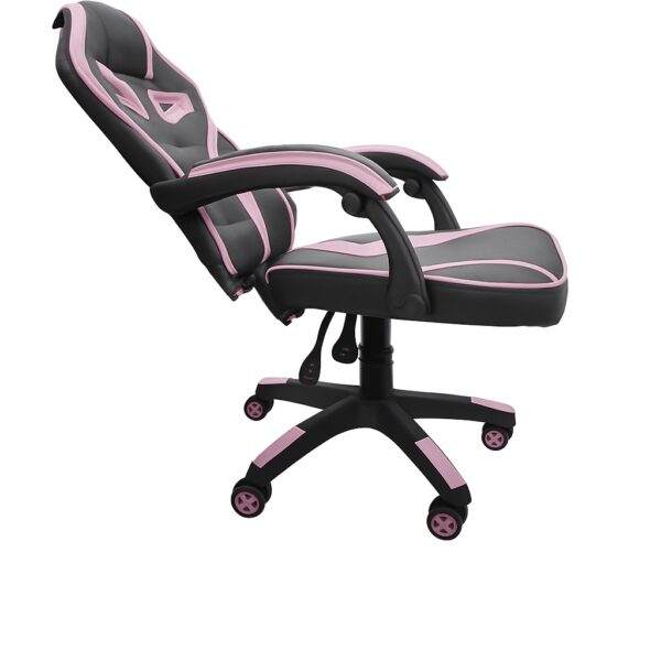 #OC-827 Pink & Black Reclining Leatherette Gaming Chair - Image 4
