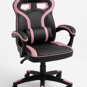 #OC-827 Pink & Black Reclining Leatherette Gaming Chair