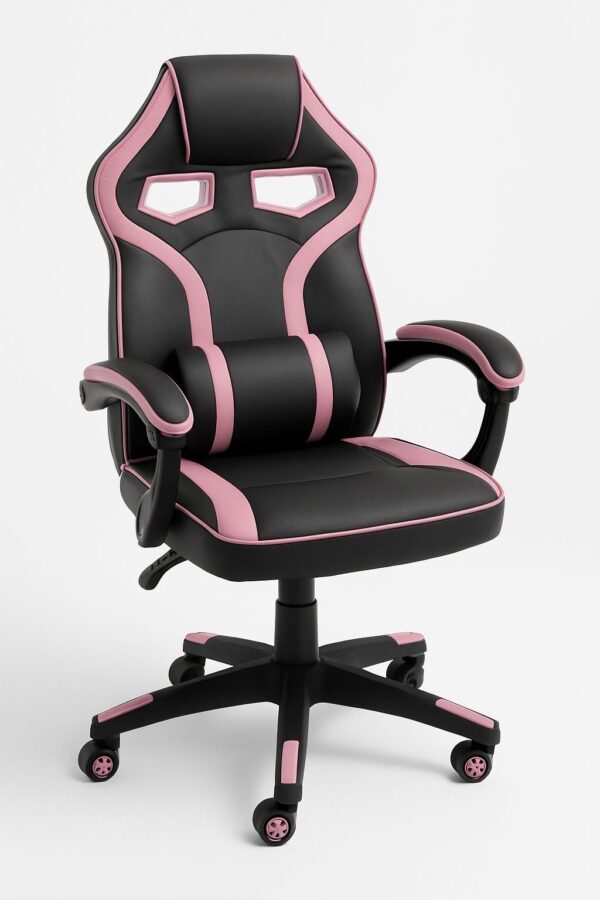 #OC-827 Pink & Black Reclining Leatherette Gaming Chair