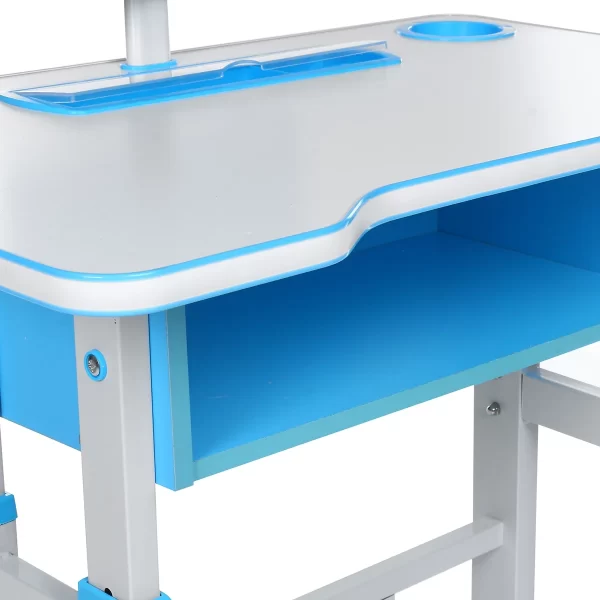 #SH 01-54 Blue Kids Desk & Chair Set - Image 3
