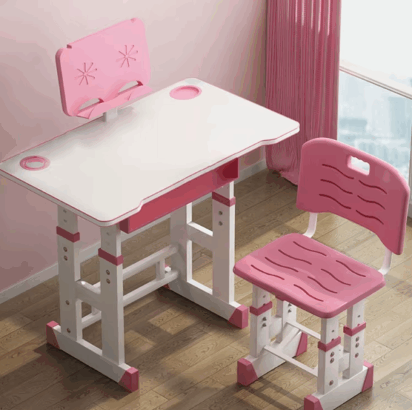 #SH 01-55 Pink Kids Desk & Chair Set