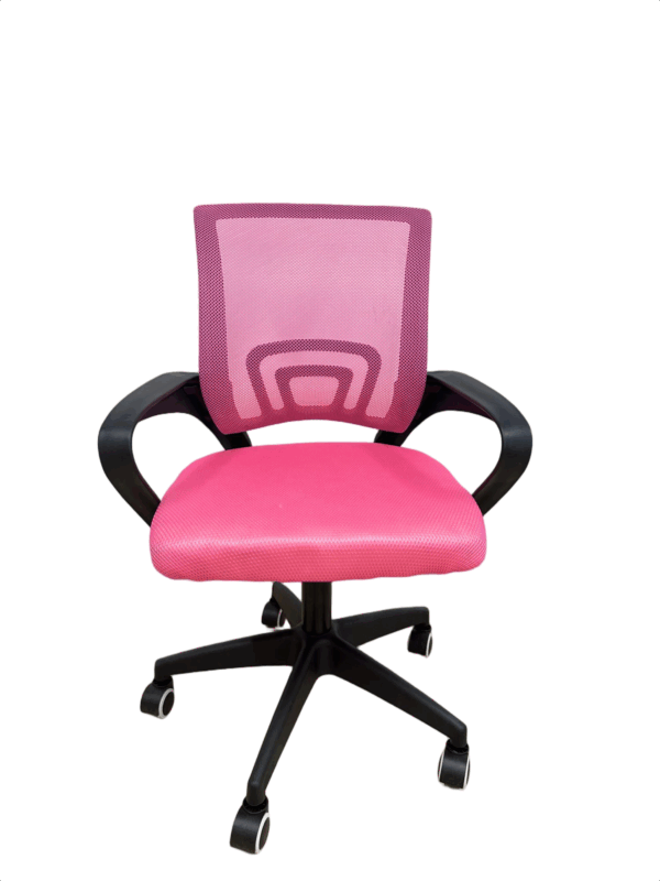 #JG 01-27 Pink Simple Mesh Student Chair - Image 3