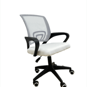 #JG 01-31 White Simple Mesh Student Chair