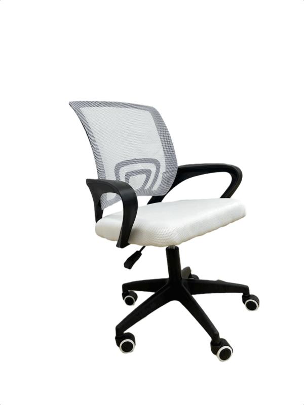 #JG 01-31 White Simple Mesh Student Chair