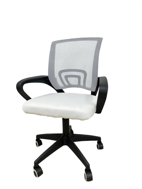 #JG 01-31 White Simple Mesh Student Chair - Image 2
