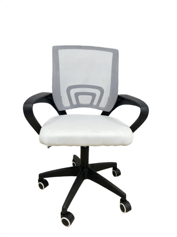 #JG 01-31 White Simple Mesh Student Chair - Image 3
