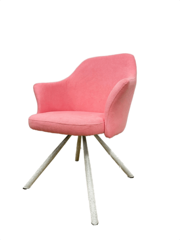 #JG 01-32 Pink Fabric Accent Chair - 2PCS - Image 2