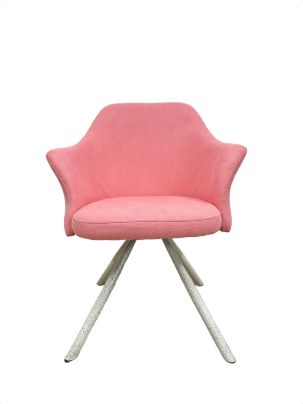 #JG 01-32 Pink Fabric Accent Chair - 2PCS - Image 3