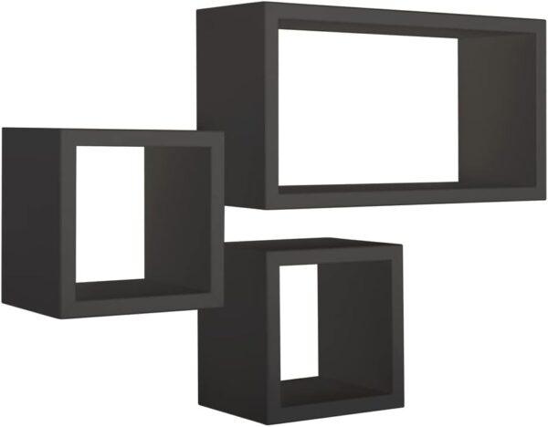#JT 08-30 3PC Floating Shelves - Gloss Black - Image 2
