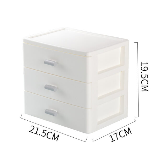#JT 10-19 Plastic 3 Drawer Desktop Organizer