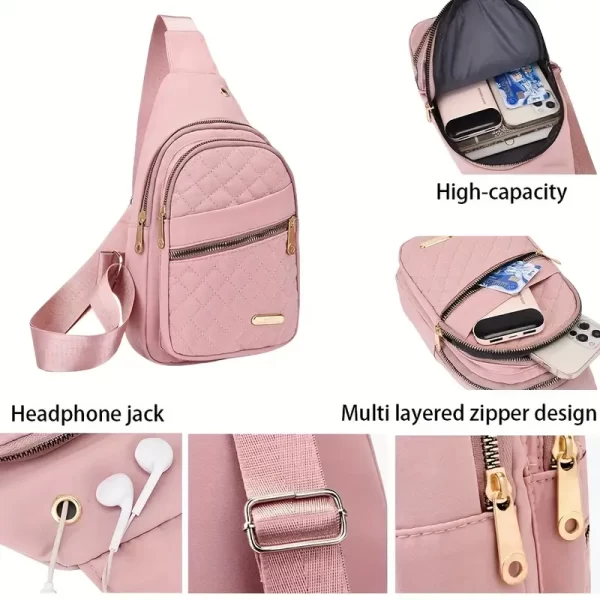 #LW 02-06 Pink 3PC Travel Bag Set - Image 3