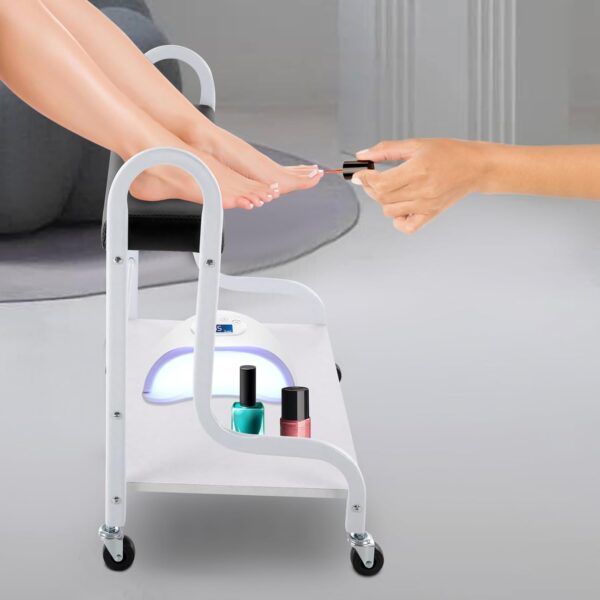 #QZ 01-27 Black Mobile Pedi Foot Rest Stand - Image 4