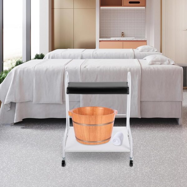 #QZ 01-27 Black Mobile Pedi Foot Rest Stand - Image 2
