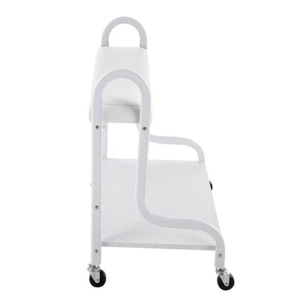 #QZ 01-27 White Mobile Pedi Foot Rest Stand - Image 5