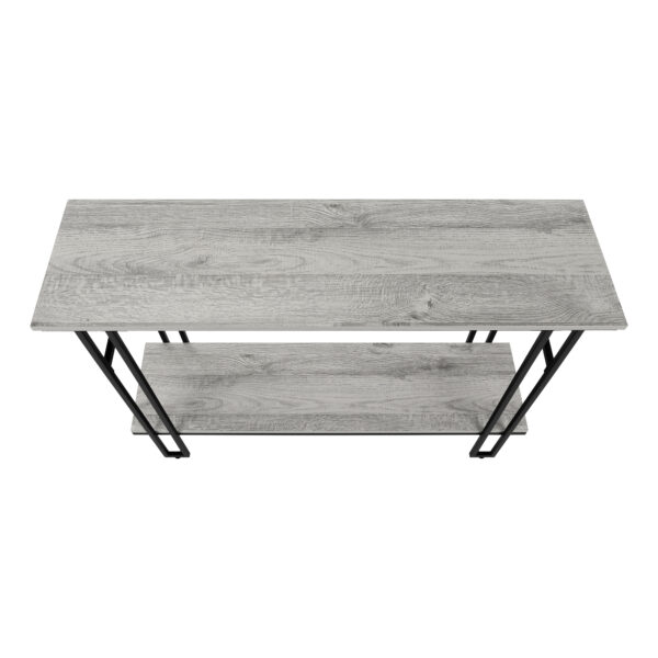 #QZ 02-29 Grey & Black Metal & Wood Console Table - Image 3
