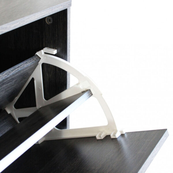 #SK 03-01 Dark Grey 2 Door Shoe Cabinet - Image 4