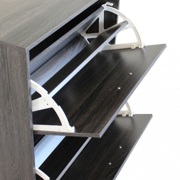 #SK 03-01 Dark Grey 2 Door Shoe Cabinet - Image 2