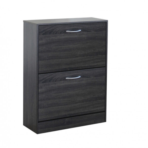 #SK 03-01 Dark Grey 2 Door Shoe Cabinet