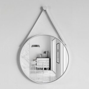 #SV 01-55/56 12.5" Round Wall Hanging Mirror with Strap