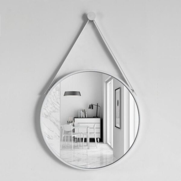 #SV 01-55/56 12.5" Round Wall Hanging Mirror with Strap