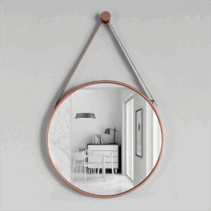 #SV 01-57/58/59 17.75" Round Wall Hanging Mirror with Strap