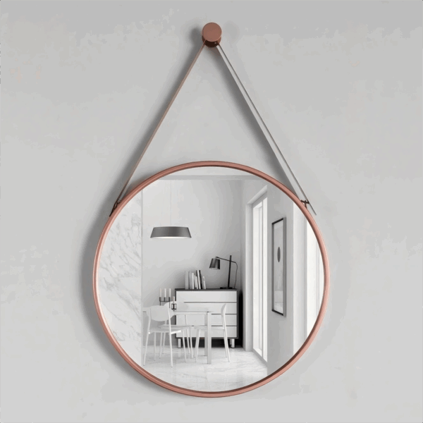 #SV 01-57/58/59 17.75" Round Wall Hanging Mirror with Strap