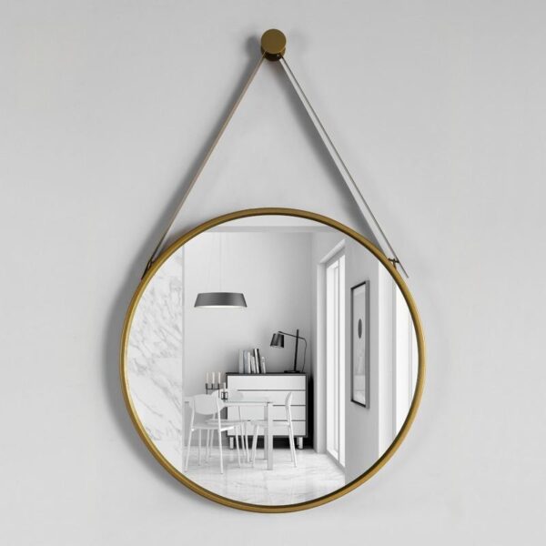 #SV 01-62/63 23.5" Round Wall Hanging Mirror with Strap - Image 2