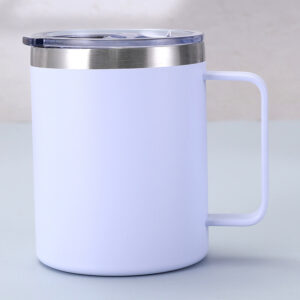 #SV 03-01 White 12oz Insulated Tumbler with Handle