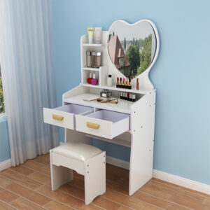 #SV 03-03 Small White Girls Vanity with Stool