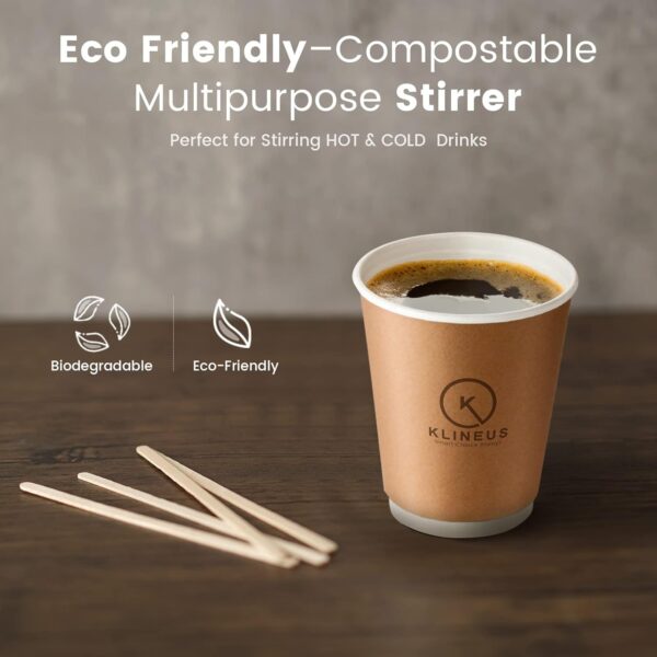 #WX 01-39 5.5" 1000PCS Wooden Stir Sticks - Image 2