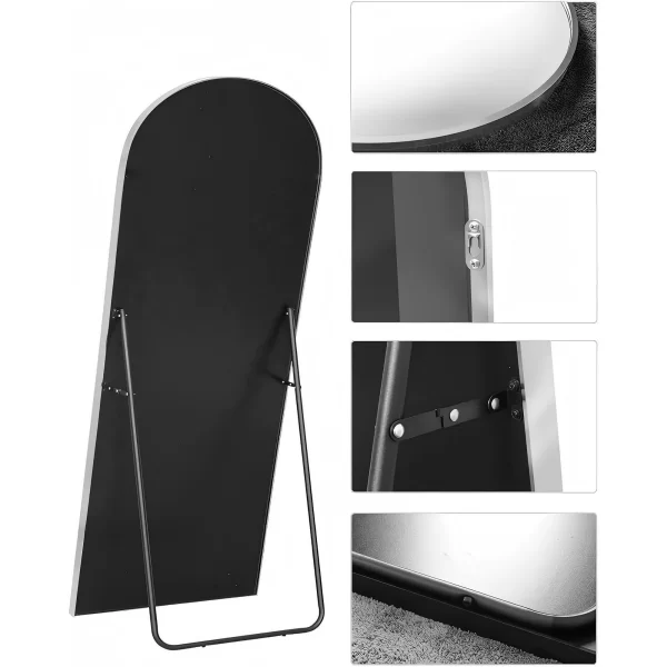 #XM 01-04 Silver Large Arched Full Length Mirror - 25.5" x 66.5" - Image 3